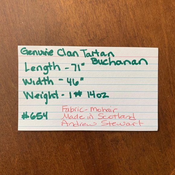 VTG Buchanan Mohair Genuine Clan Tartan 71" x 46" - Picture 10 of 11